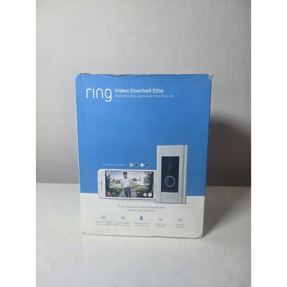 Ring Video Doorbell Elite PoE Flush Mount 1080p HD Smart Doorbell BRAND NEW